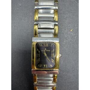 Jacques Lemans Ladies Watch Two Tone Silver & Gold Tone Black Dial 1-1034 20MM